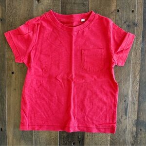 Mini Boden - Washed Slub T-shirt - Jam Red, 12-18m